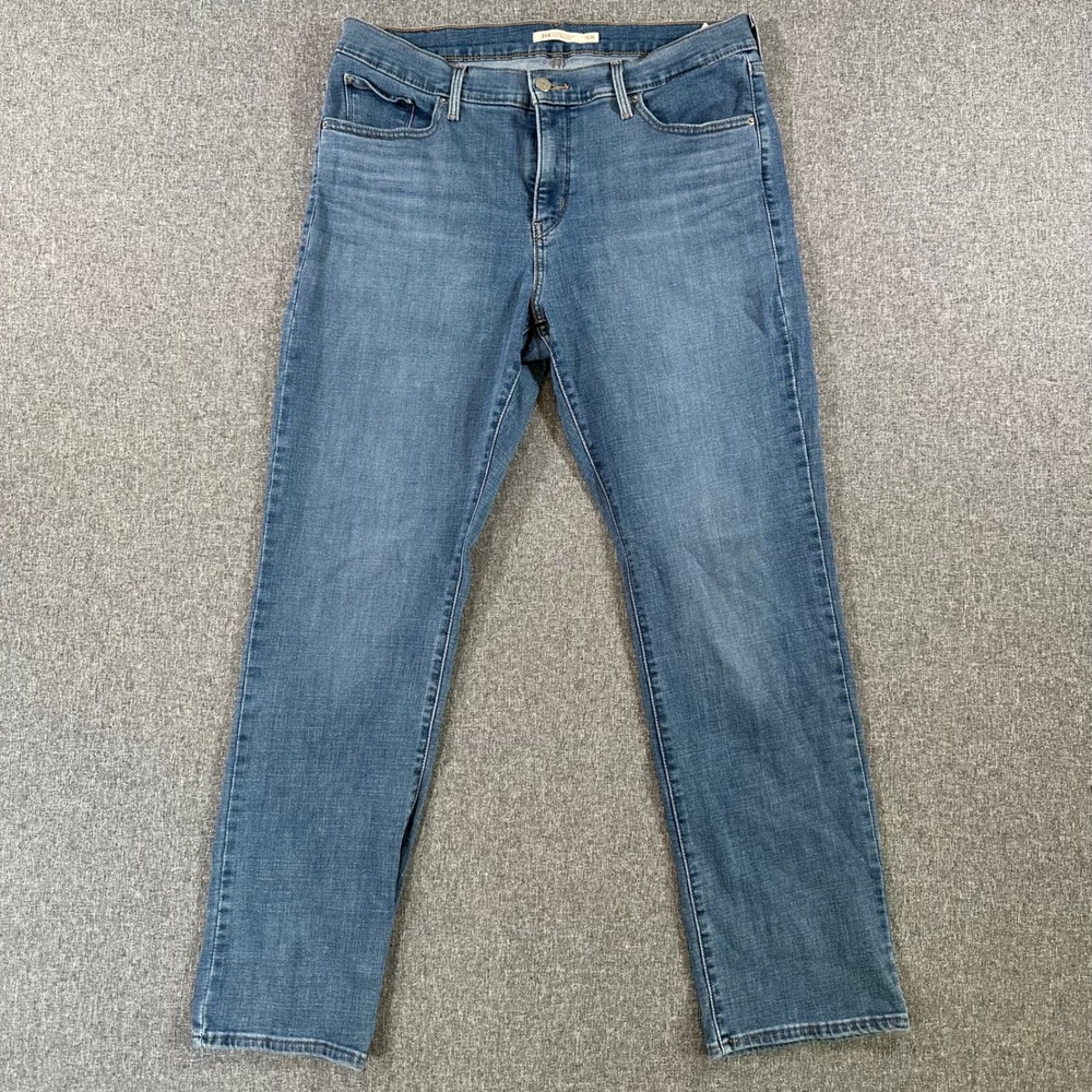 Levi's Jeans Women 16W M 314 Shaping Straight Blue Stretch Medium Wash